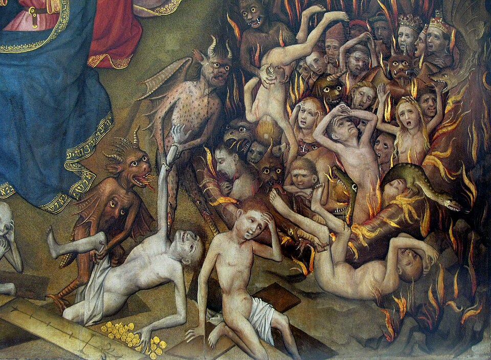 Image of aJudgement DayJudgement Day w ghouls and devils shredding judged humans